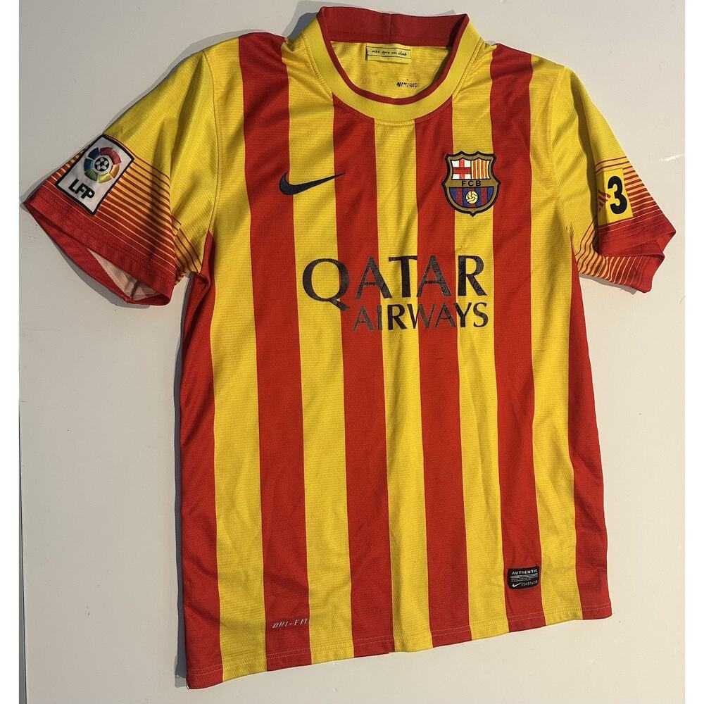 FC Barcelona Neymar Jr #11 Soccer Jersey Size Men’s Sz Large #3 On Sleeve 2013 - Picture 2 of 12